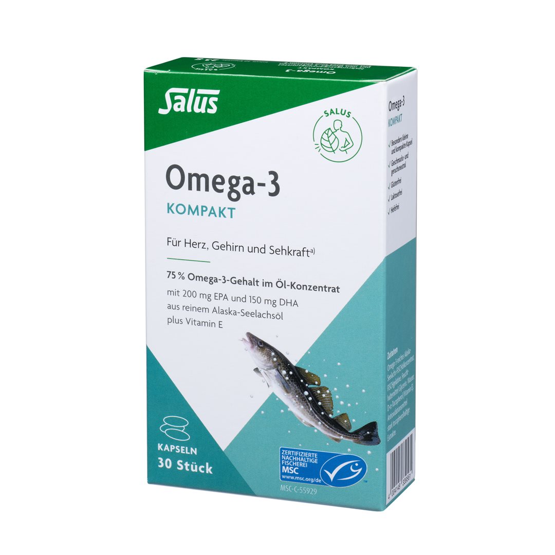SALUS Omega-3 Kompakt Seelachsöl Kaps