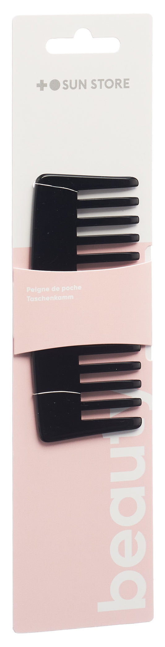 SUN STORE Beauty Strä-Taschenkamm 14cm Acetat schw