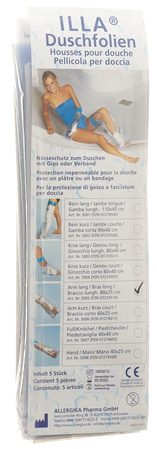 ILLA Dusch Schutzfolie 80x25cm Arm