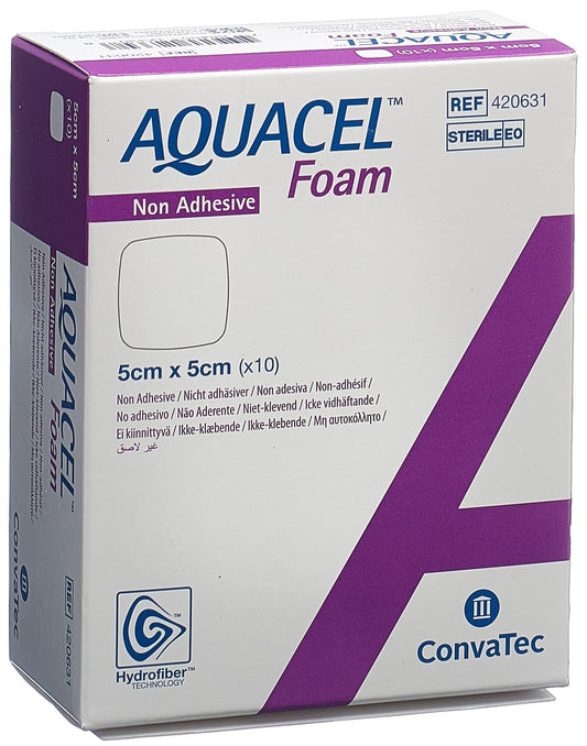 AQUACEL FOAM nicht-adhäsiv 5x5cm