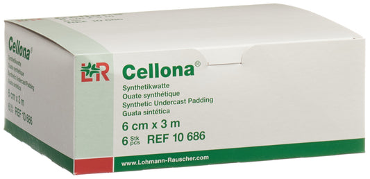 CELLONA Synthetikwatte 6cmx3m weiss