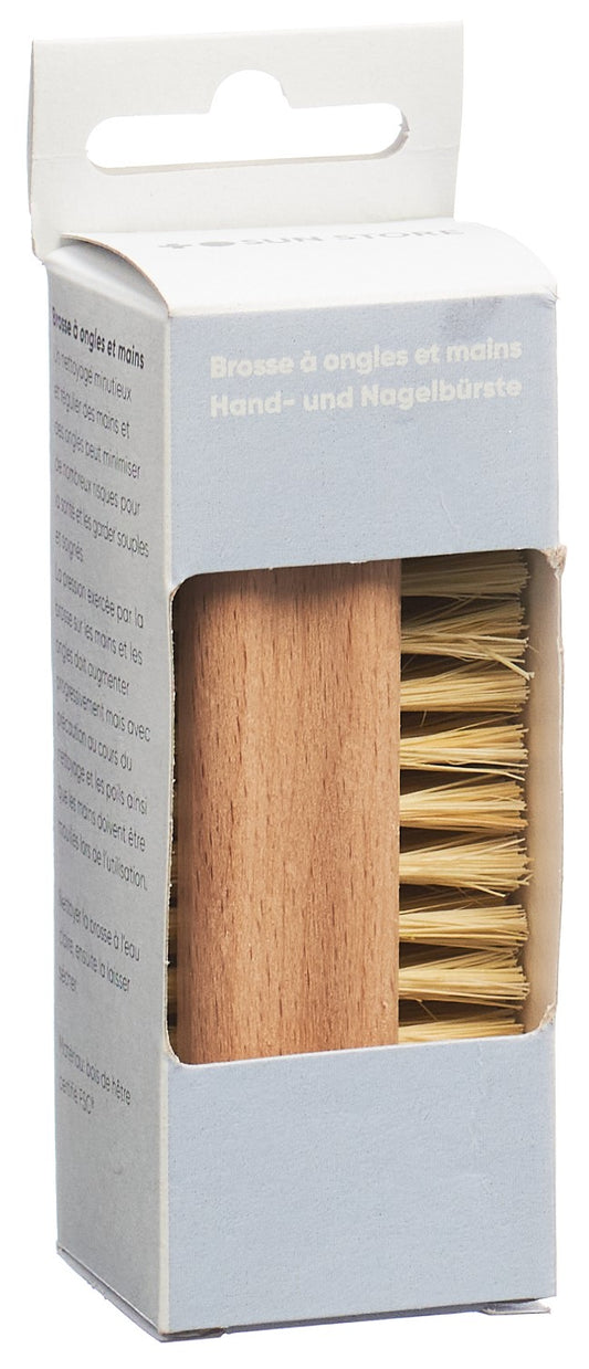 SUN STORE Beauty Hand-Nagelbürste Buchenholz