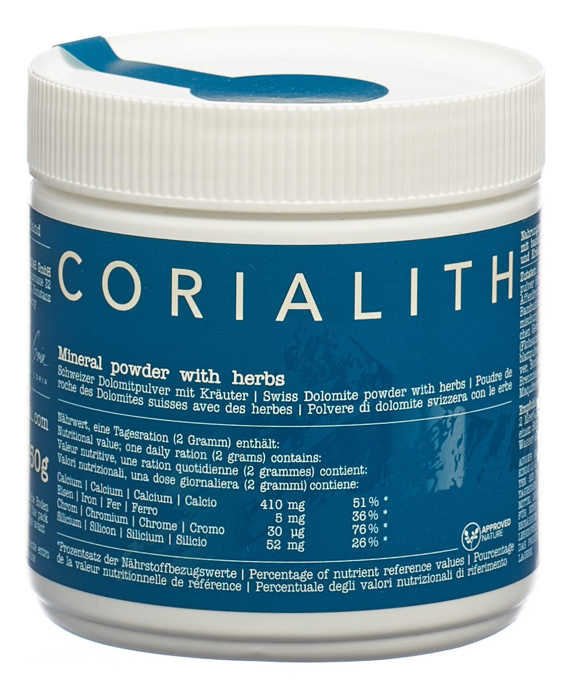 CORIALITH Schweizer Dolomitpulver Kräuter