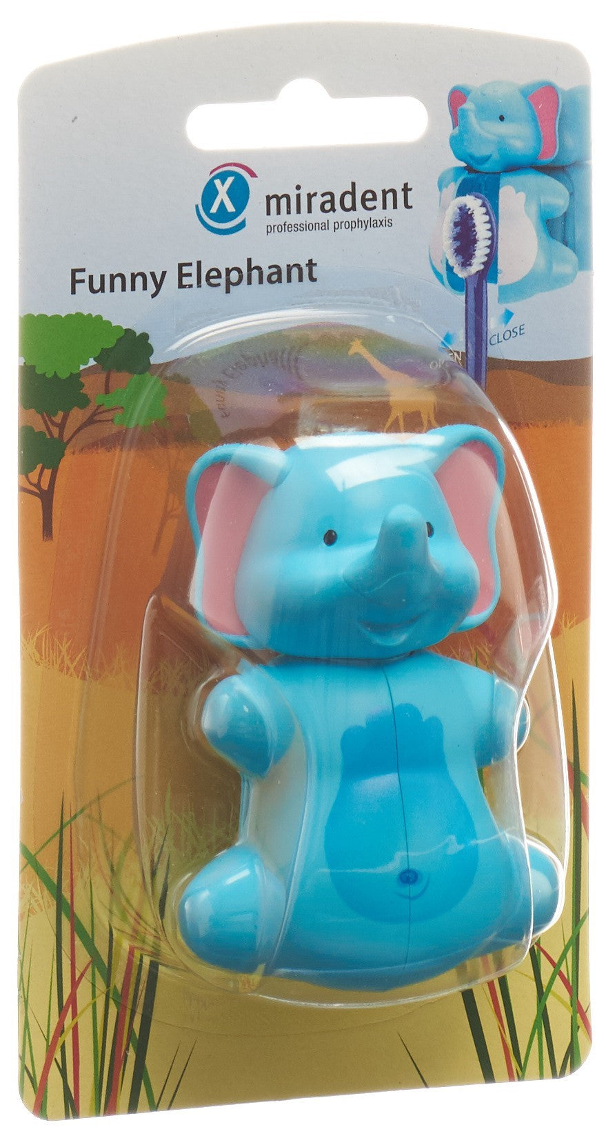 MIRADENT Funny Snapper Zahnbürstenhalter Elefant