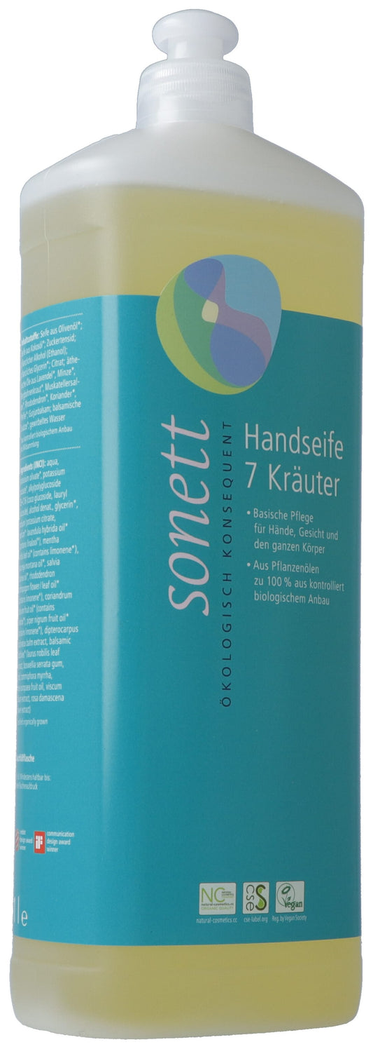 SONETT Handseife 7 Kräuter Nachfüllflasche
