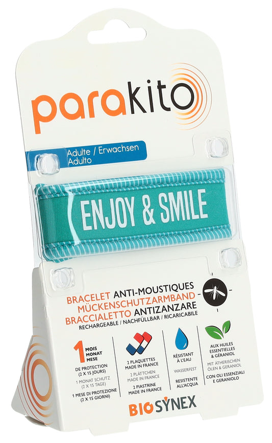 PARAKITO Armband Erwachsene Enjoy and Smile blau