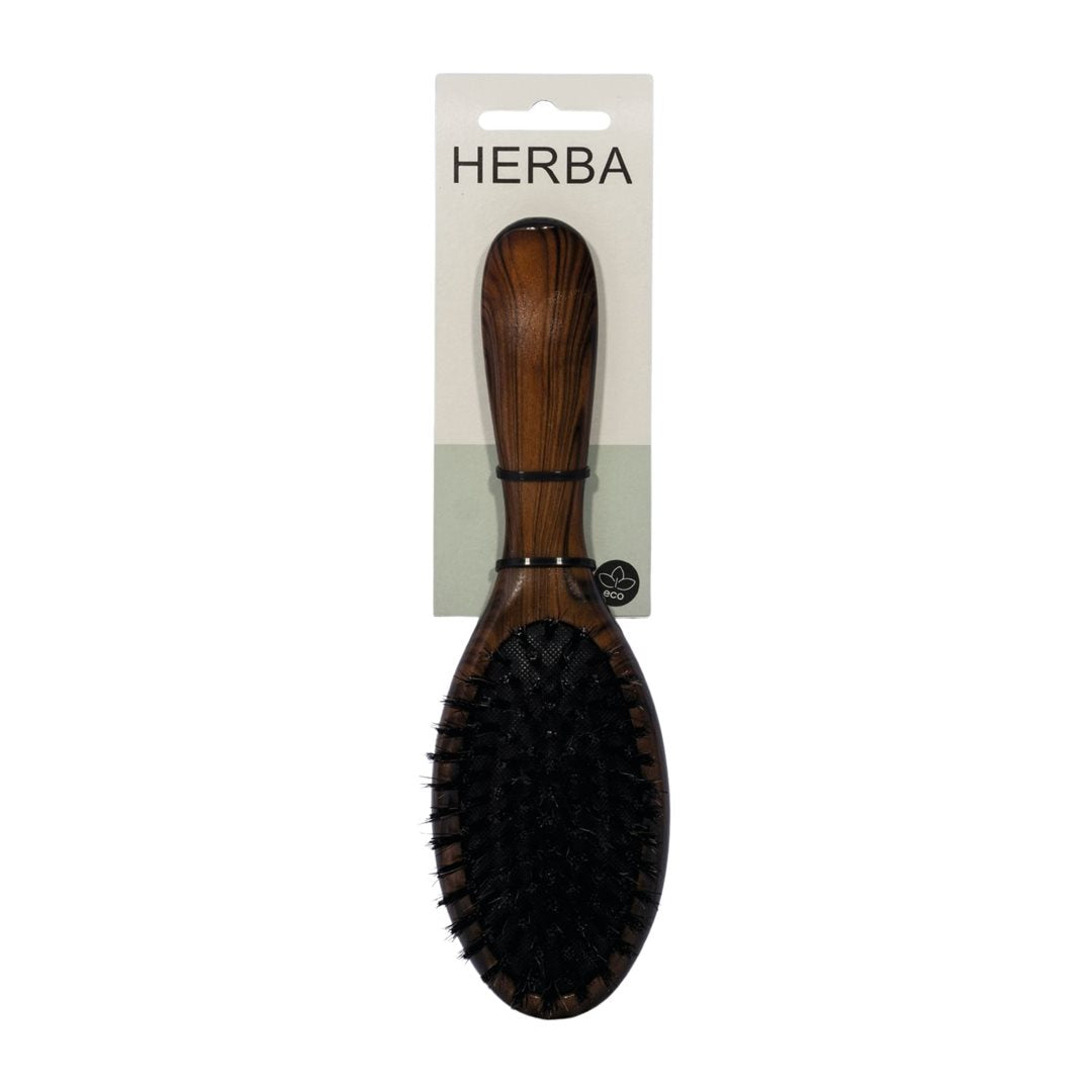 HERBA Haarbürste geölt Wildsch-/Nylon oval Buche