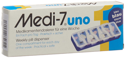 MEDI-7 Medikamentendosierer uno 7 Tage blau