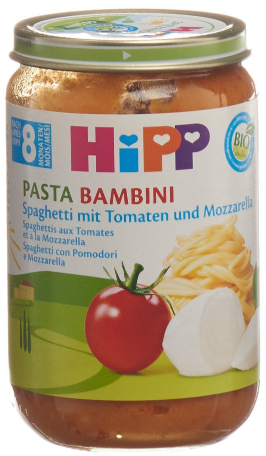 HIPP Pasta Bambini Spaghetti Tomat Mozzar 8M