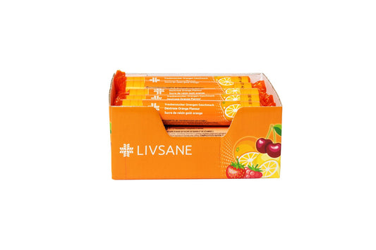 LIVSANE Display Traubenzucker Orange 15x17Stk