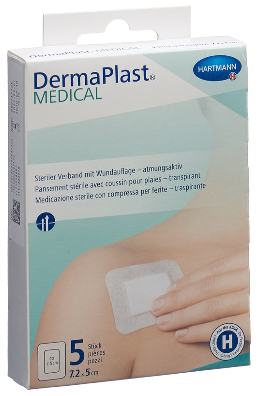 DERMAPLAST Medical Vliesverband 7.2x5cm
