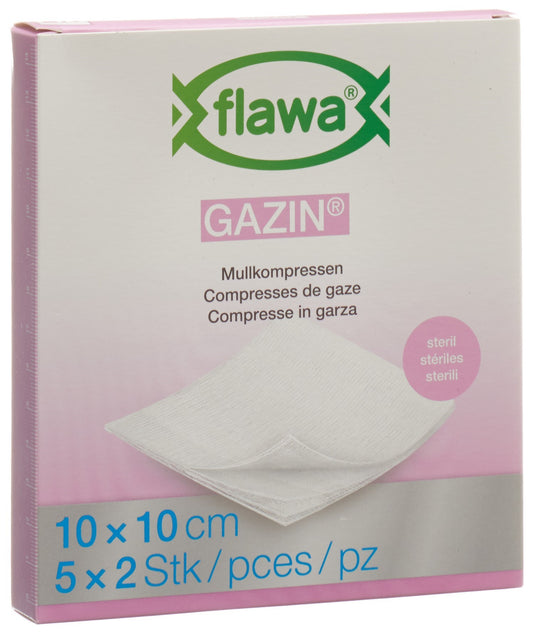 FLAWA Gazin Mullkompres 10x10cm steril