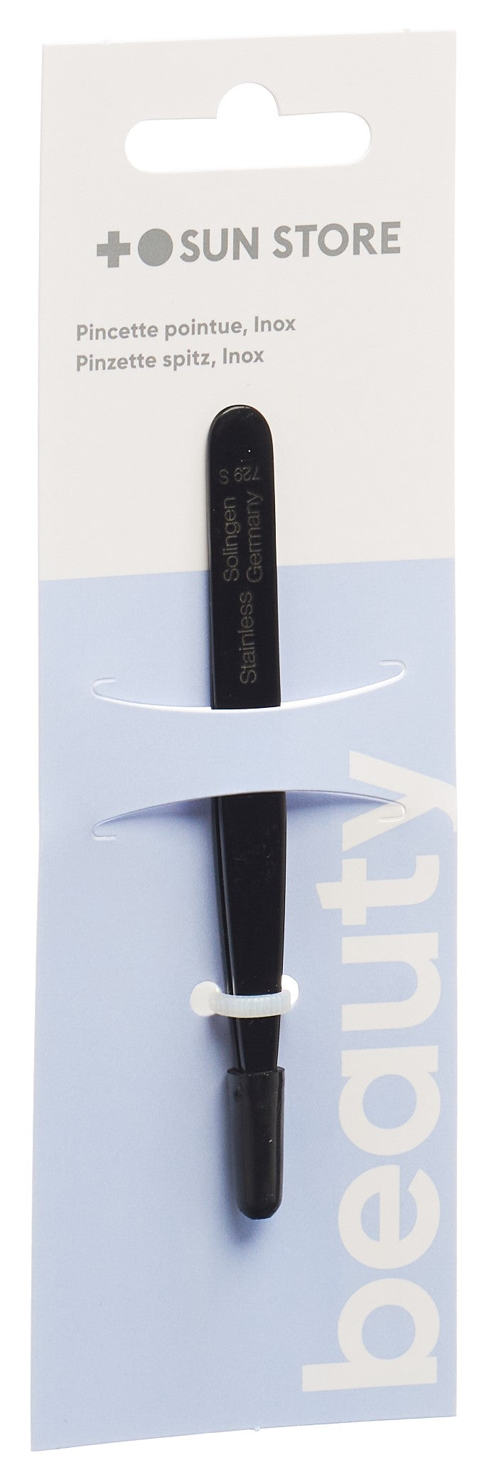 SUN STORE Beauty Pinzette Inox spitz schw matt