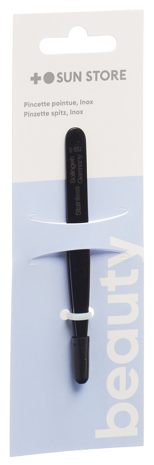 SUN STORE Beauty Pinzette Inox spitz schw matt