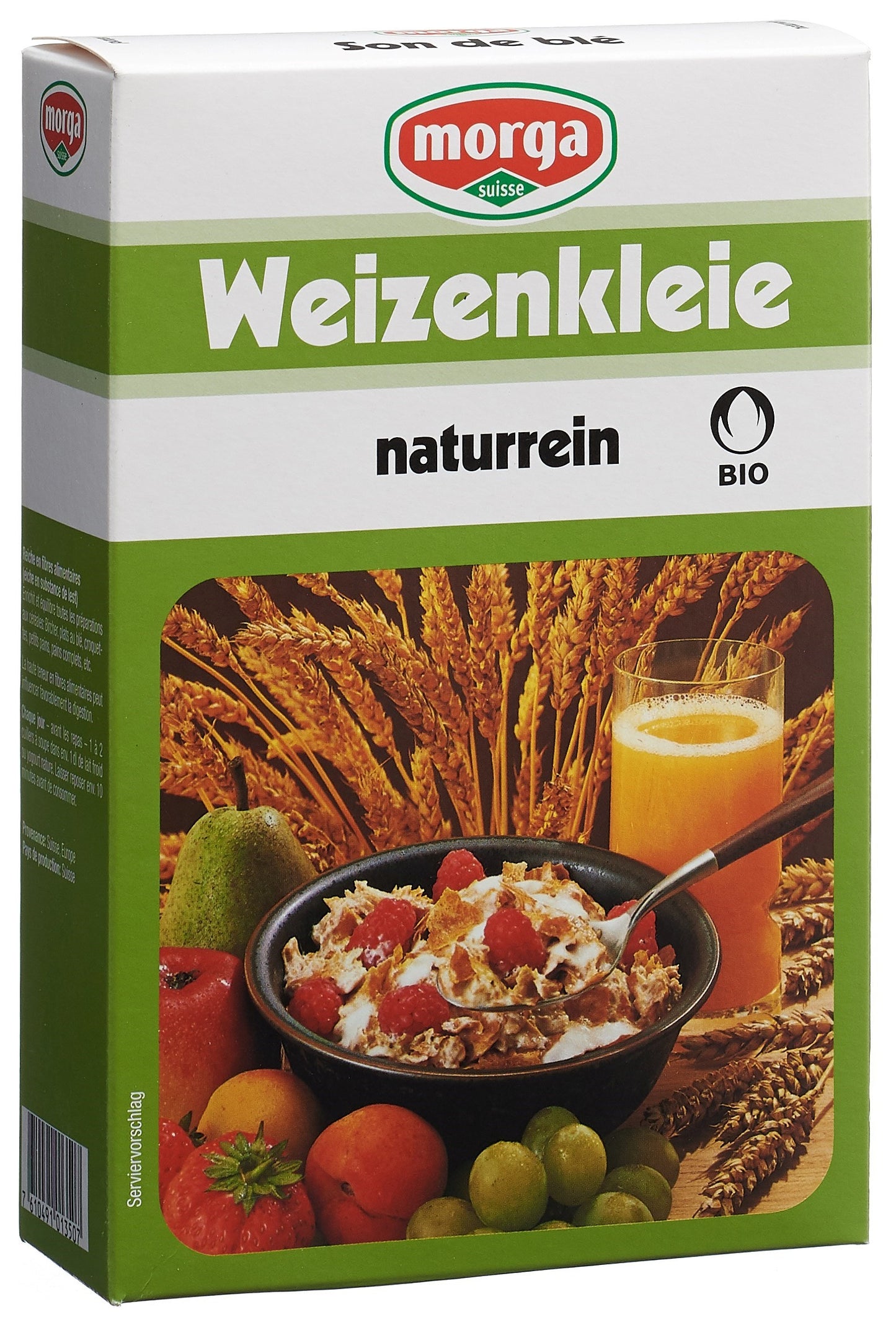 MORGA Weizenkleie naturrein Knospe Bio