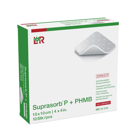 SUPRASORB P+PHMB Schaumverband 10x10cm