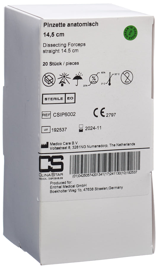 CLINA STAR s u Anat Pinzette 14.5cm steril