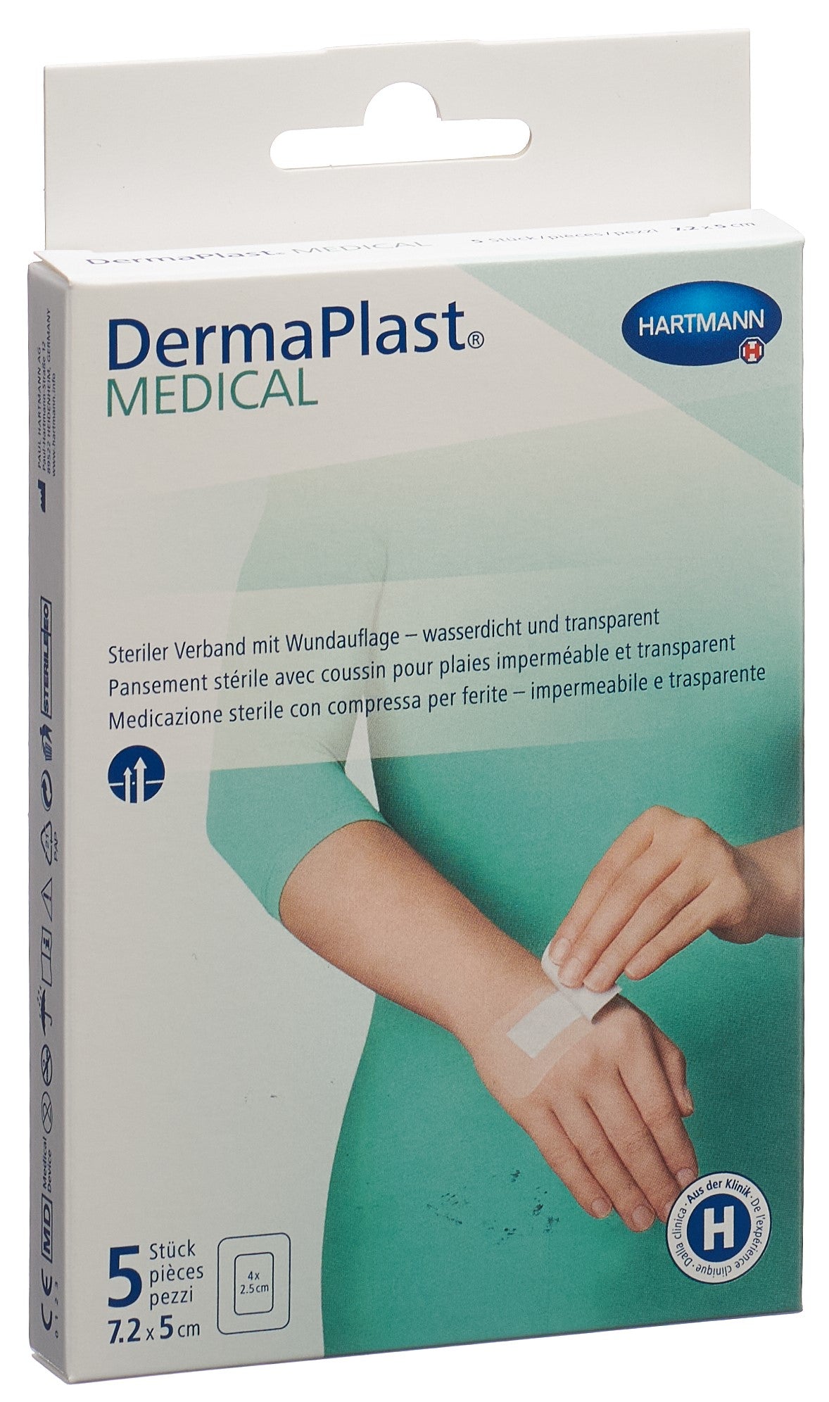 DERMAPLAST Medical Transparentverb 7.2x5cm