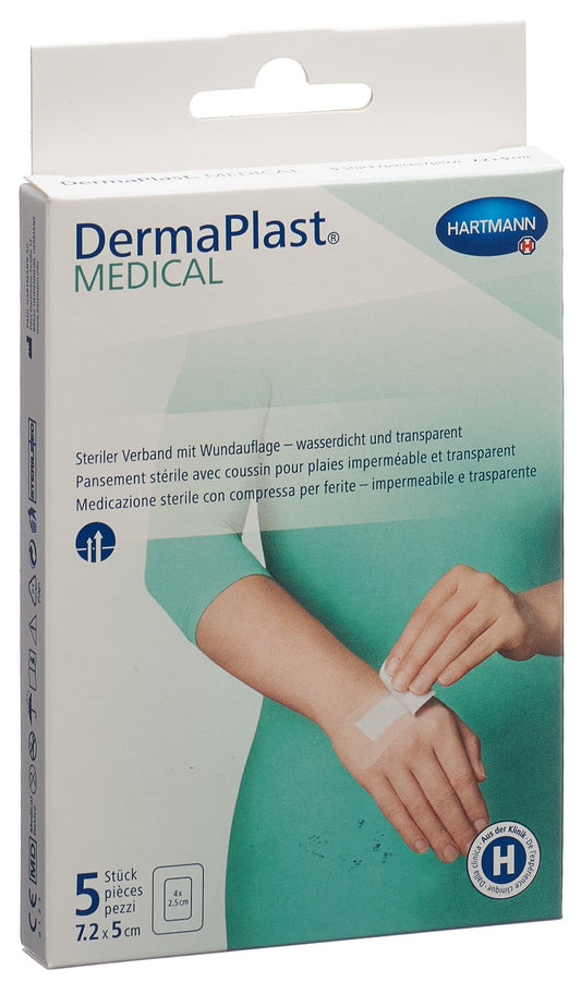 DERMAPLAST Medical Transparentverb 7.2x5cm