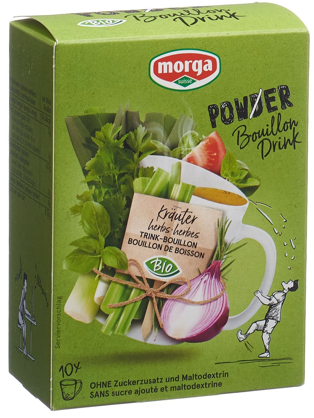 MORGA PowerPowder BouillonDri Kräu Bio