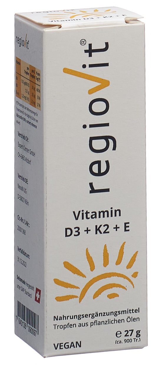 REGIOVIT Vitamin D3 + K2 + E Tropfen