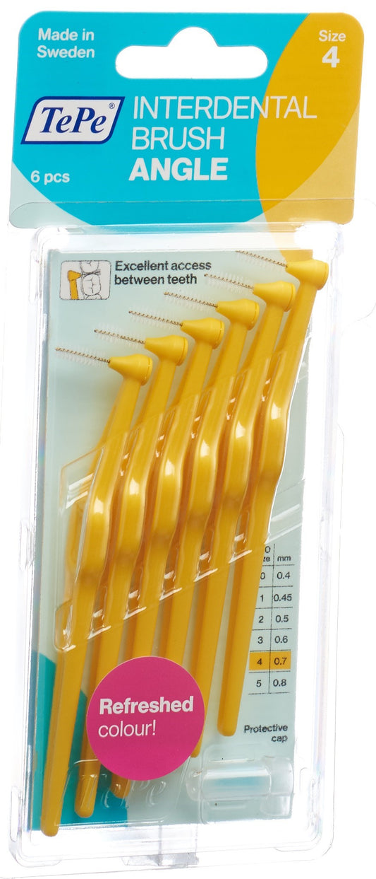 TEPE Angle Interdental-Brush 0.7mm gelb