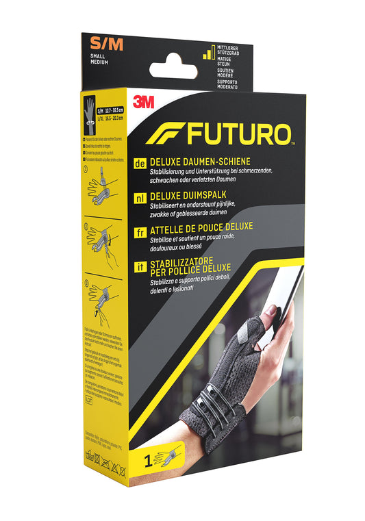3M FUTURO Deluxe Daumen-Schiene S/M lin/rech schw