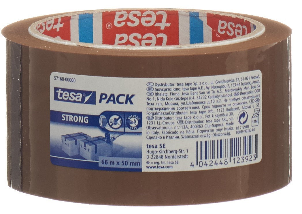 TESA PP-Verpackungsband 66m:50mm braun strong