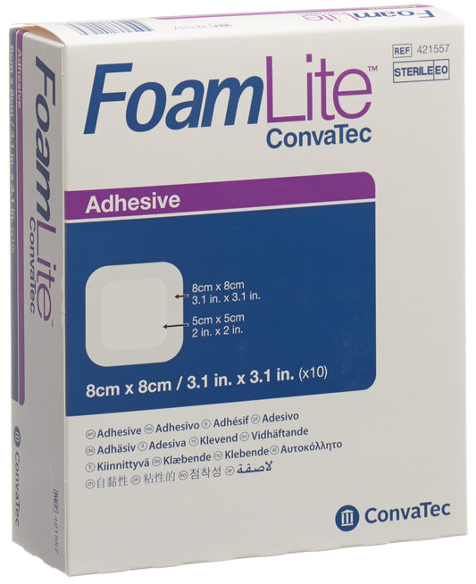 FOAM LITE Convatec Silikon-Schaum 8x8cm