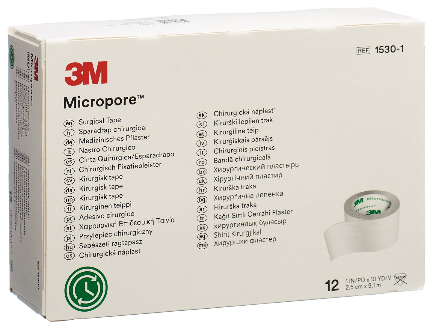 3M MICROPORE Rollenpfl o Dis 25mmx9.14m wei