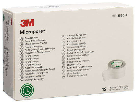 3M MICROPORE Rollenpfl o Dis 25mmx9.14m wei