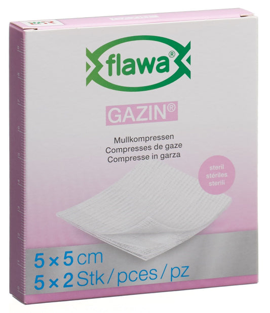 FLAWA Gazin Mullkompres 5x5cm steril