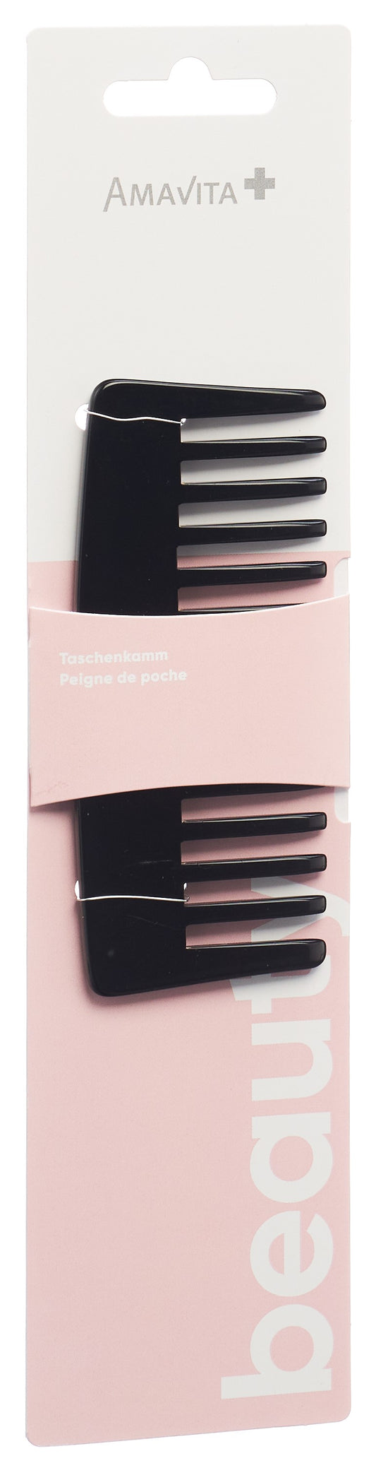 AMAVITA Beauty Strähnen-Taschenkamm 14cm Acet schw