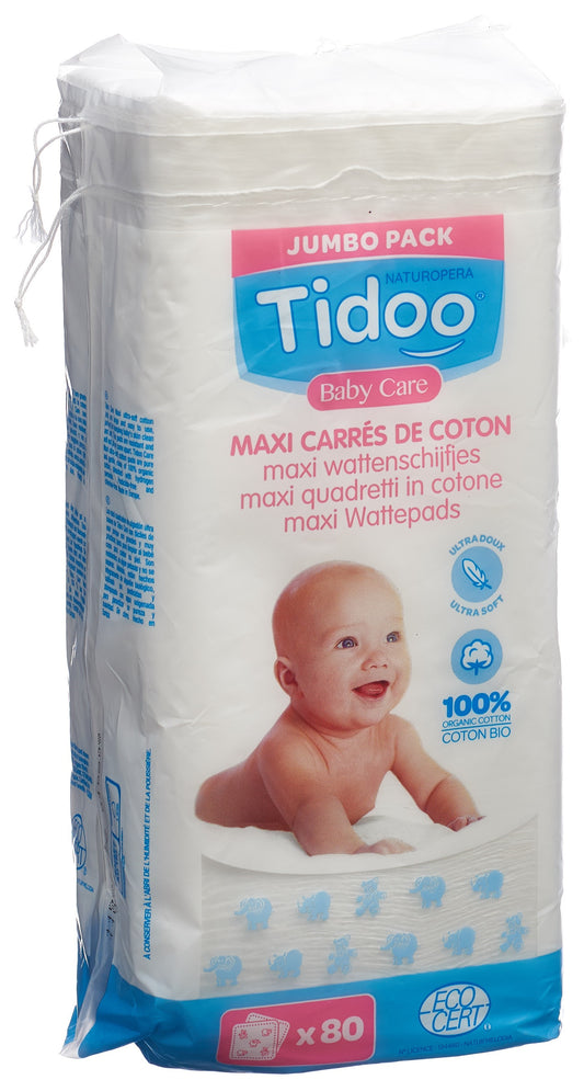 TIDOO Maxi Baumwoll-Quadrate Familie Bio
