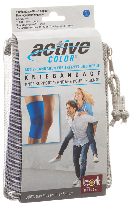 BORT ActiveColor Kniebandage XL +42cm blau