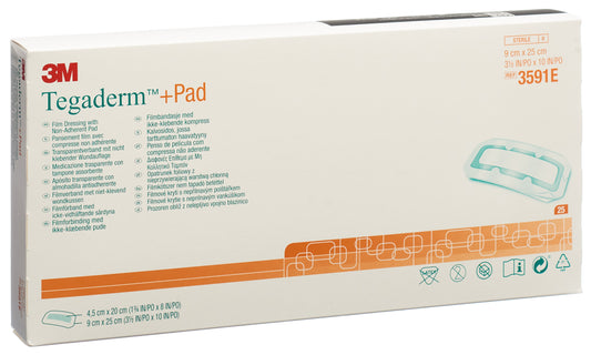 3M TEGADERM+PAD 9x25cm Wundki 4.5x20cm (n)