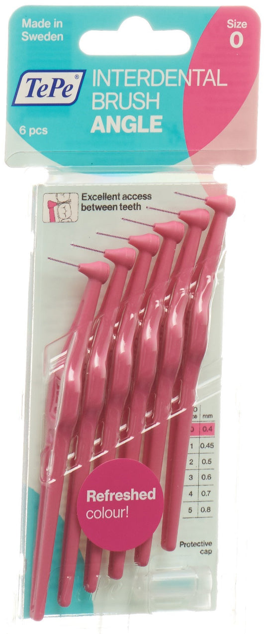 TEPE Angle Interdental-Brush 0.4mm pink