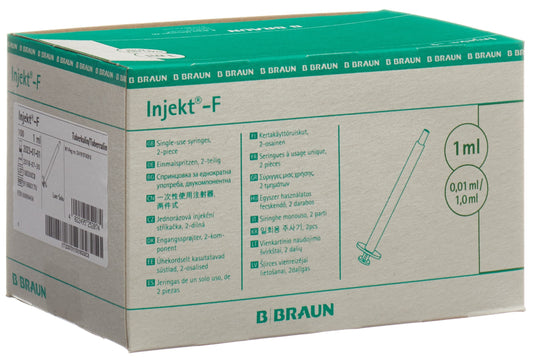 B. BRAUN Injekt F Spritze 1ml ohne Kanüle