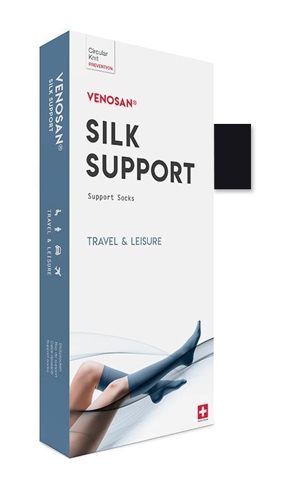 VENOSAN SILK A-D Support Socks L black
