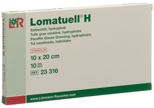 LOMATUELL H Salbentüll 10x20cm steril