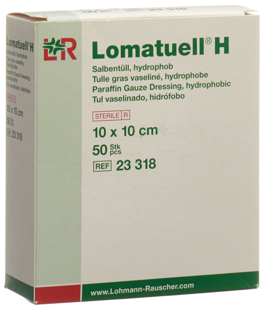 LOMATUELL H Salbentüll 10x10cm steril