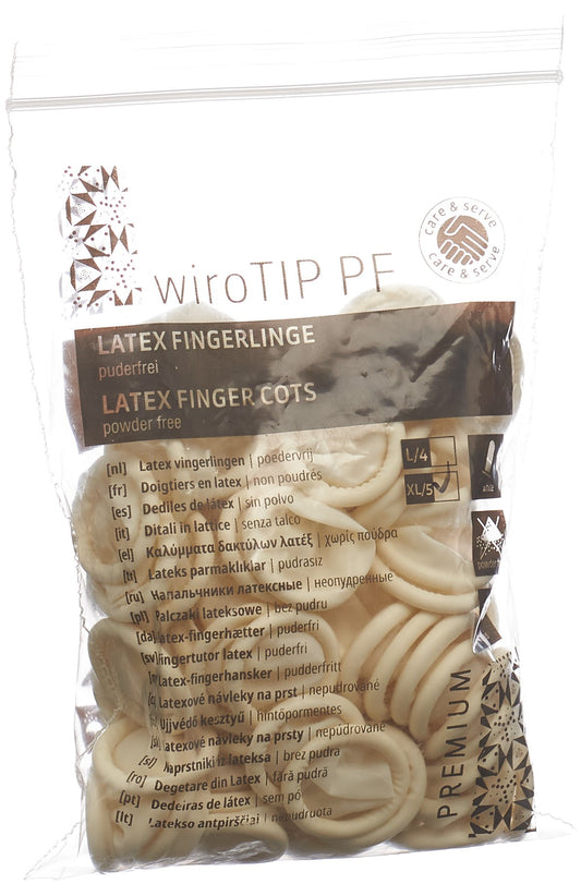 GRIBI Fingerlinge Latex XL puderf unst