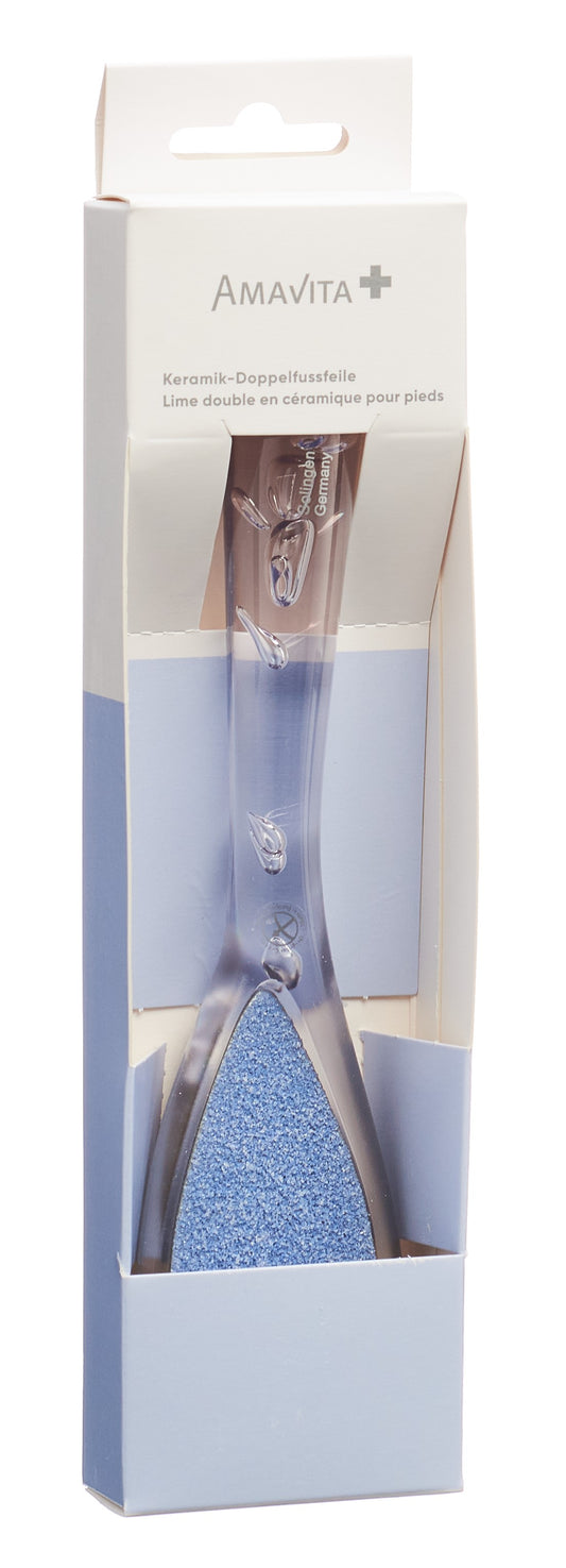 AMAVITA Beauty Keramik-Doppelfussfeile transpar