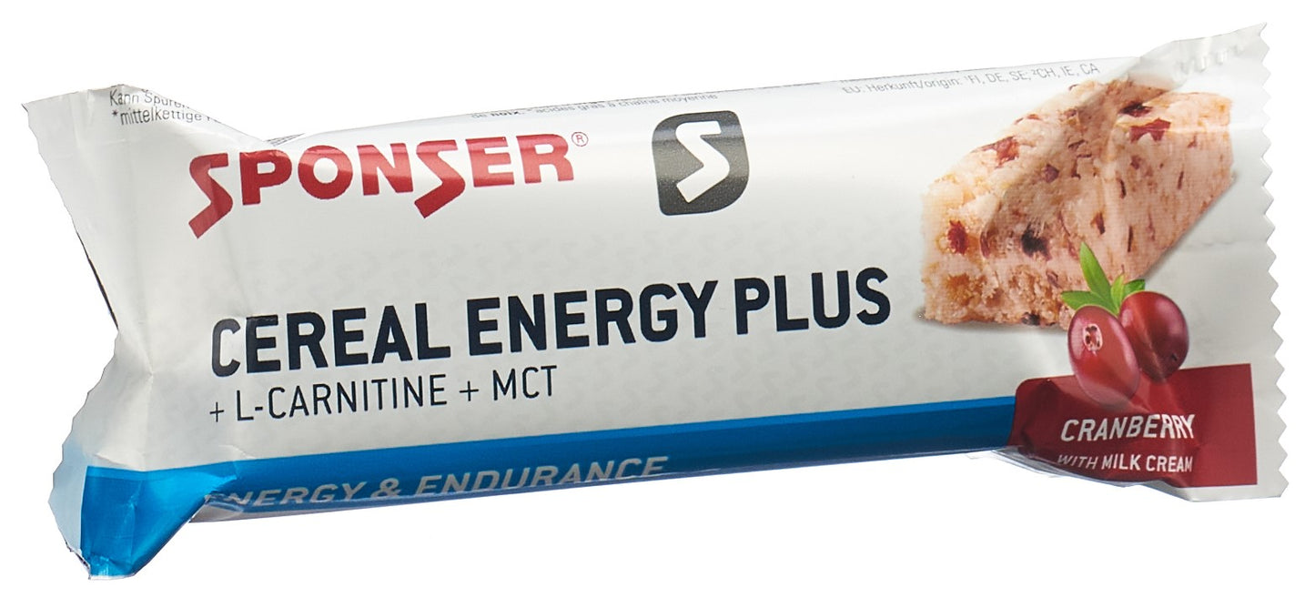 SPONSER Cereal Energy Plus Cranberry