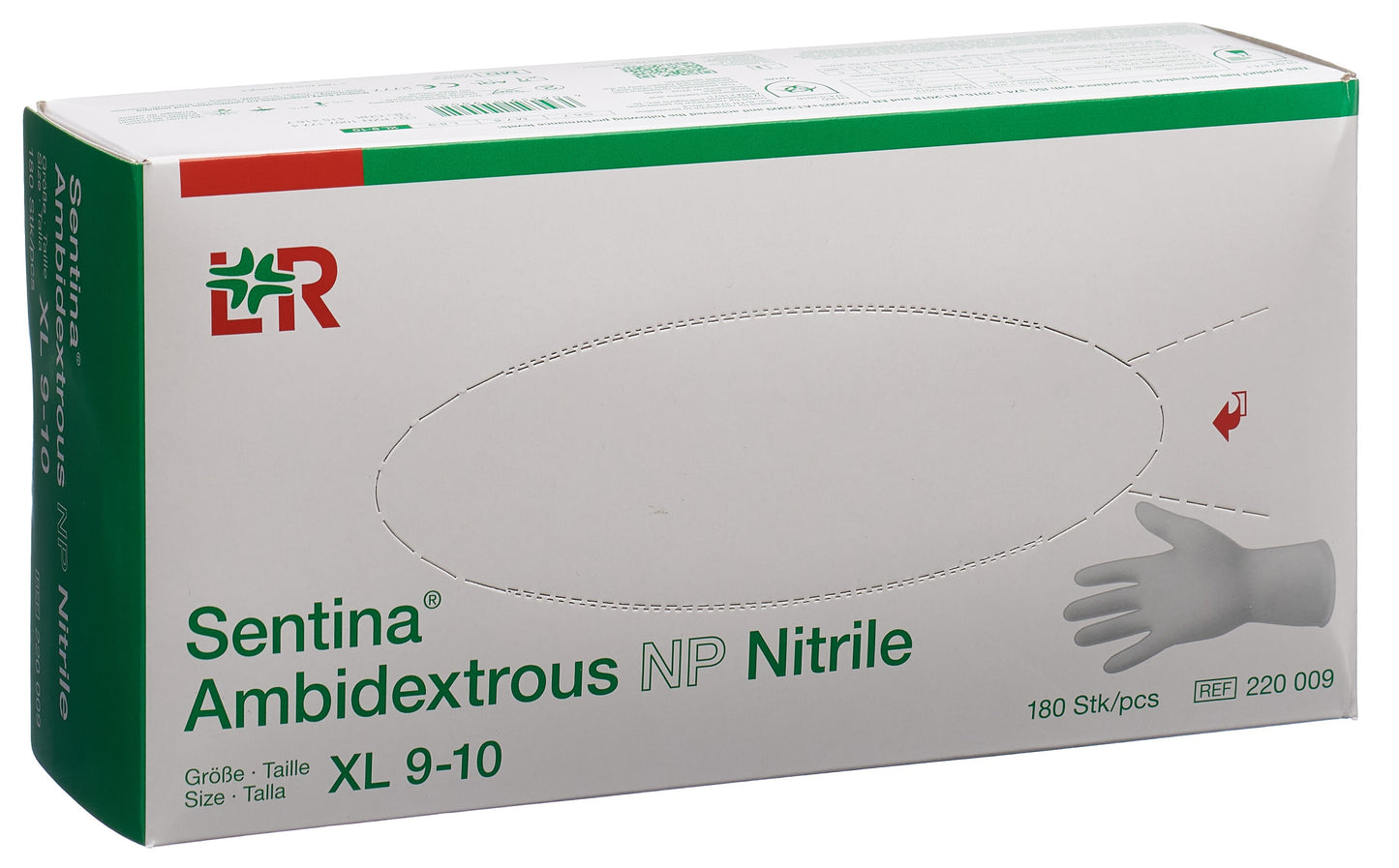 SENTINA Ambidextrous XL 9-10 Nitrile pud f