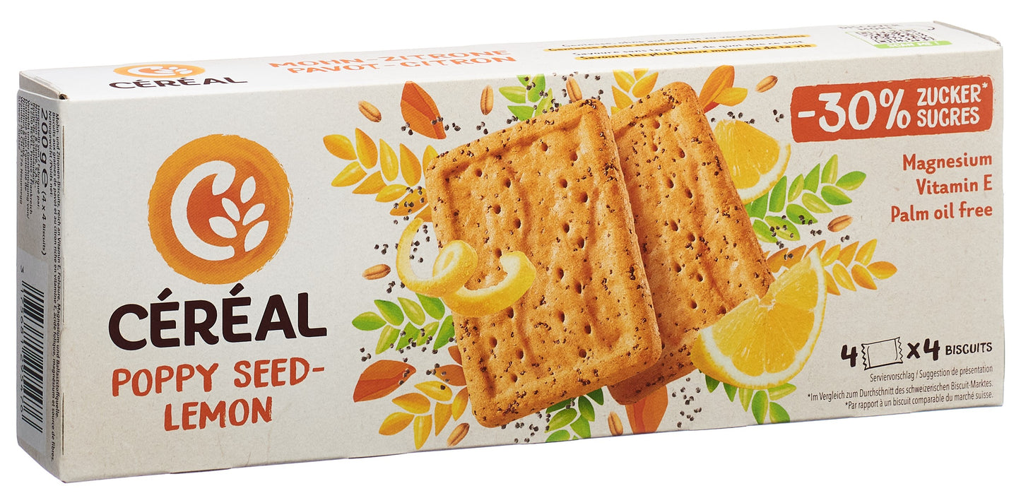 CEREAL Céréal Biscuit Mohn Zitrone