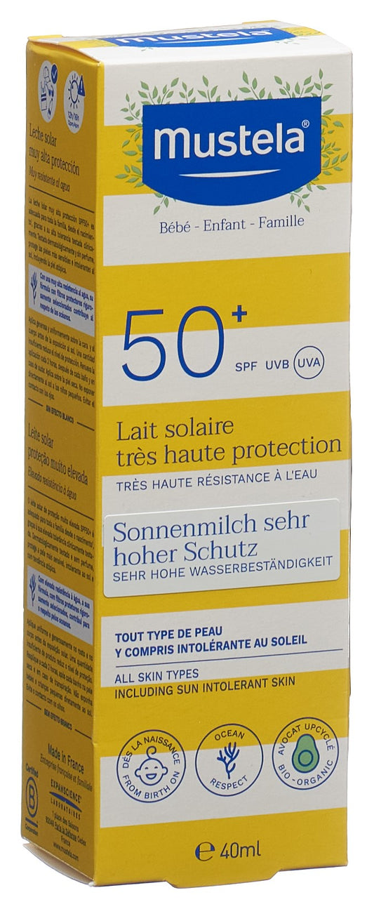 MUSTELA Sonnenschutz Sonnenmilch LSF50+
