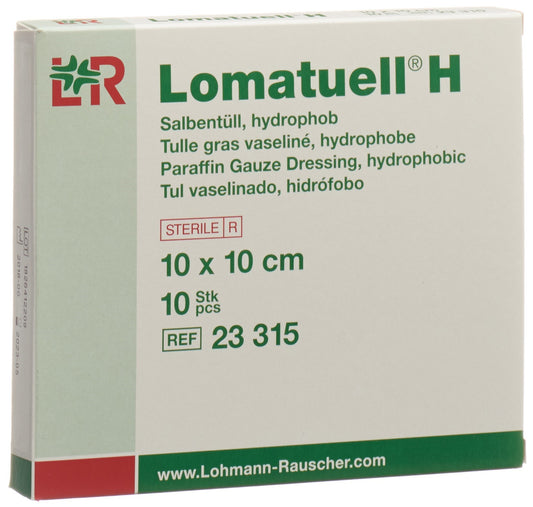 LOMATUELL H Salbentüll 10x10cm steril