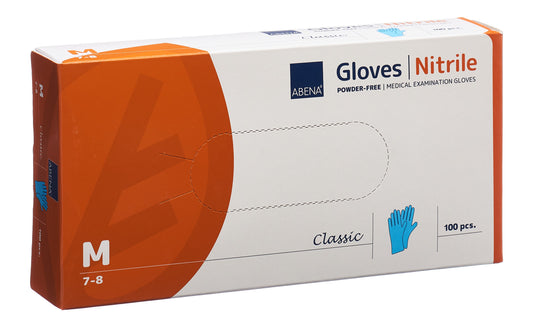 ABENA Cla Nitrilhan M 240mm puderf unst bl