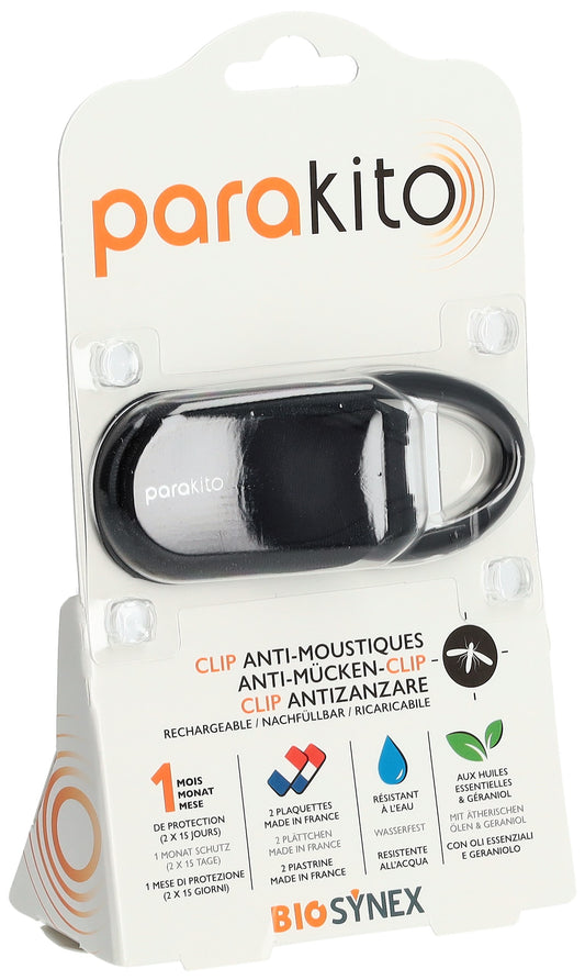 PARAKITO Clips für Kinderwagen Rucksack schwarz